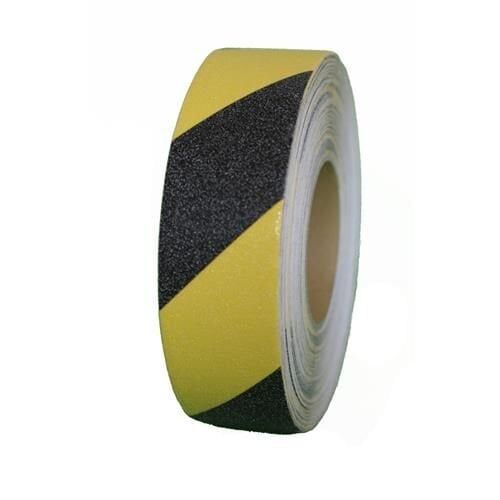 Merdiven Kaydırmaz Bant | Zımparalı Merdiven Bandı Sarı Siyah (50 mm x 25 mt)