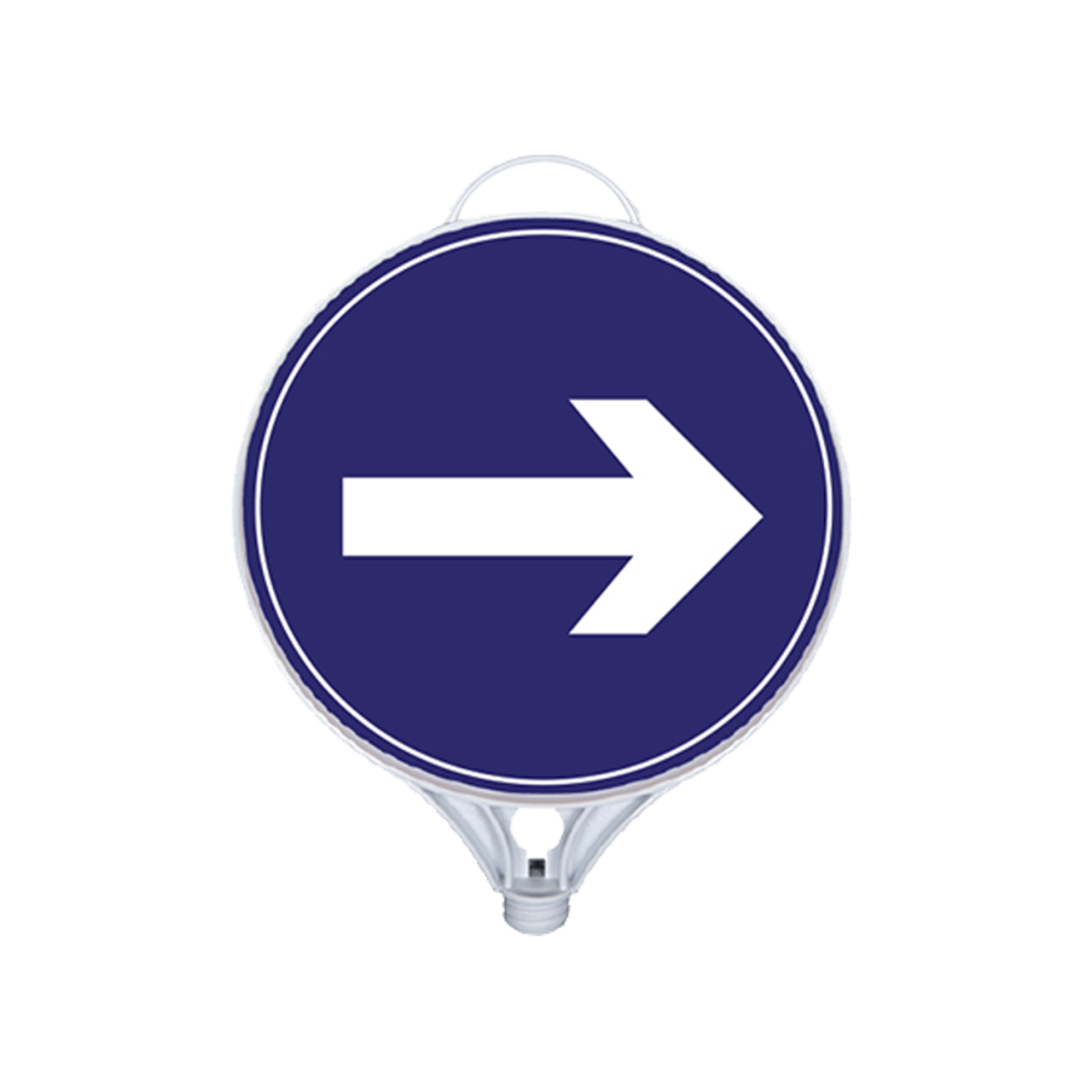 Sağa Mecburi Yön Tabelası Çift Taraflı  (9106)