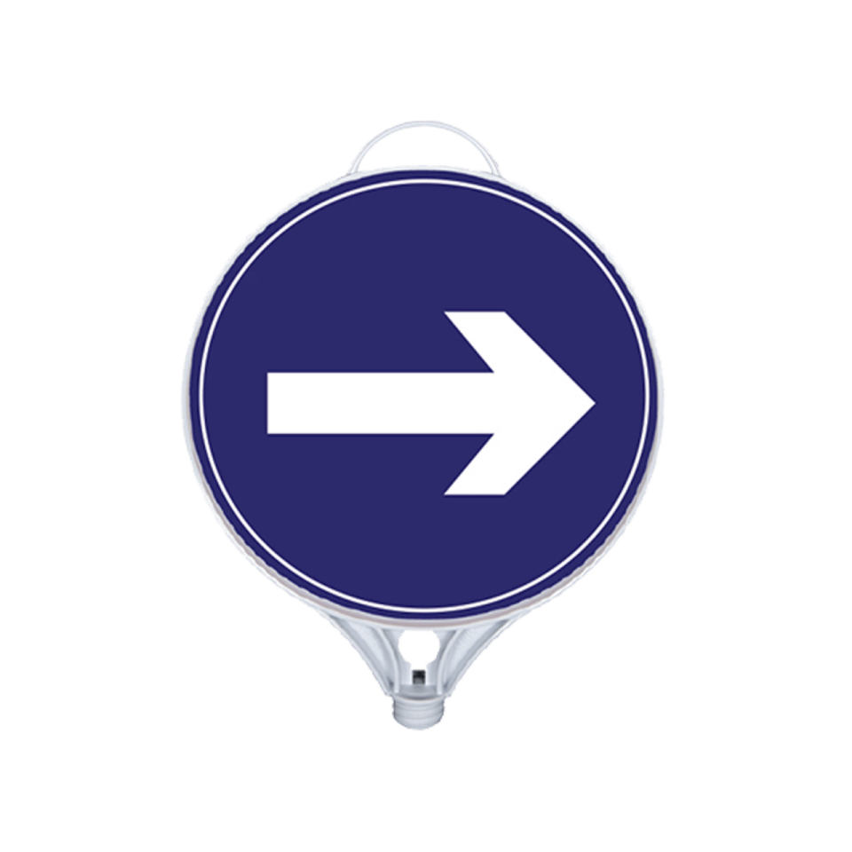 Sağa Mecburi Yön Tabelası Çift Taraflı  (9106)