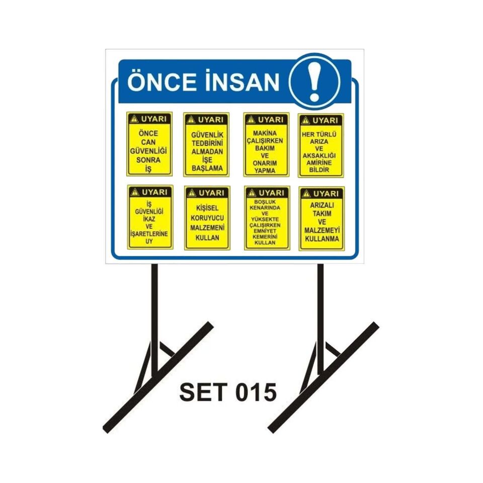 İnşaat Levha Seti 015 | Şantiye Uyarı Levha Seti