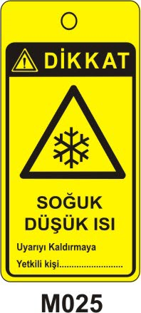 Soğuk Düşük Isı (Asılabilir Etiket)