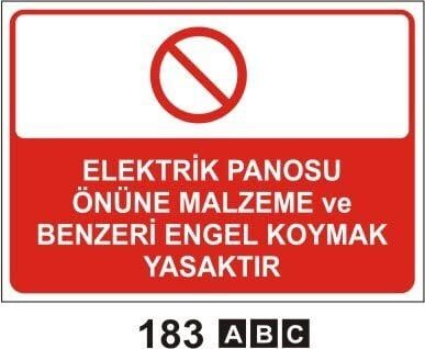 Elektrik Panosu Önüne Malzeme ve Benzeri Engel Koymak Yasaktır