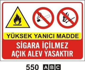 Sigara İçilmez Açık Ateşle Yaklaşma