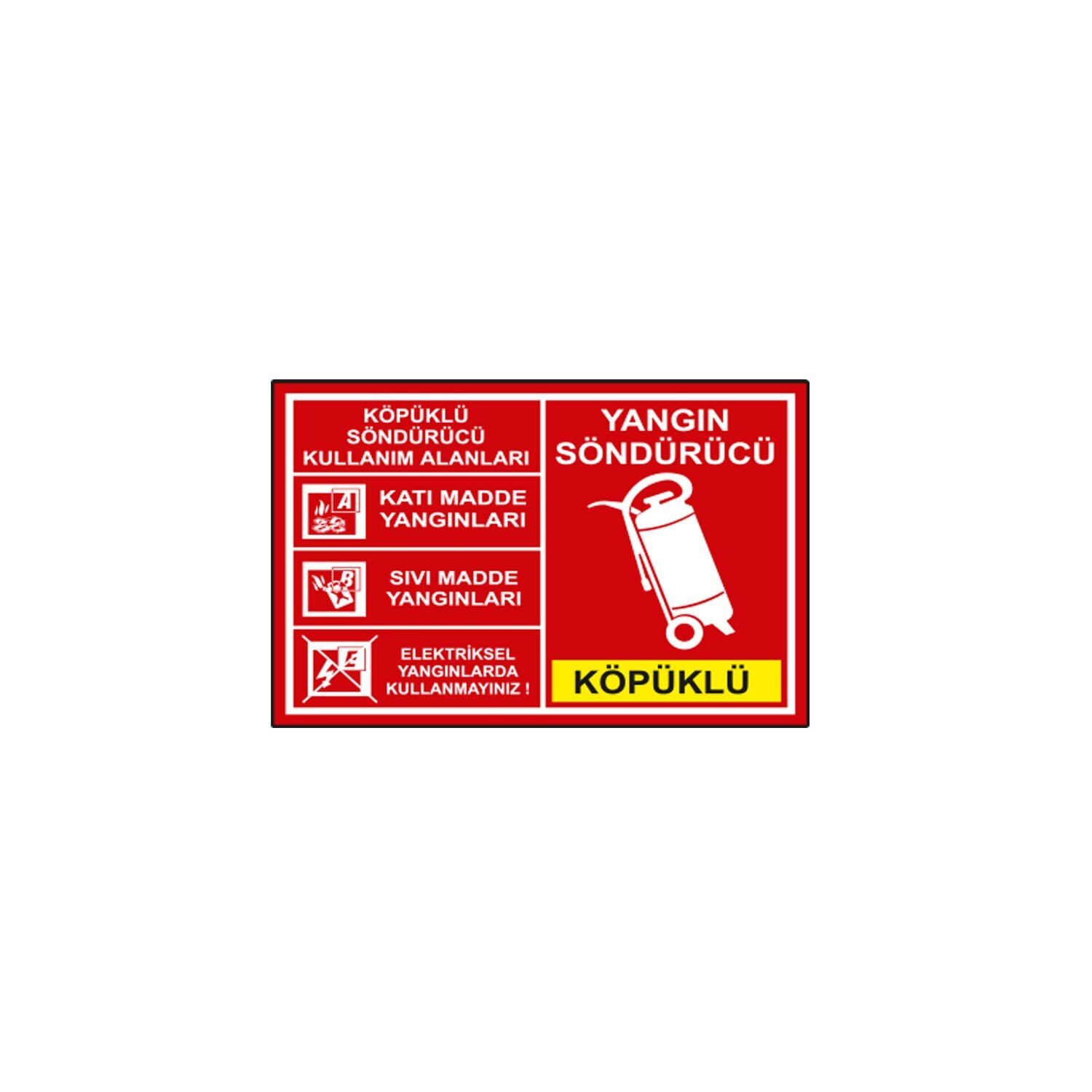 Yangın Söndürücü Köpüklü Levhası