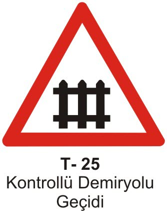 Kontrollü Demiryolu Geçidi 60 cm reflektifli sac 1,5 mm