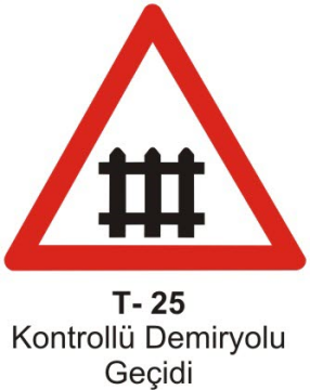 Kontrollü Demiryolu Geçidi 60 cm reflektifli sac 1,5 mm