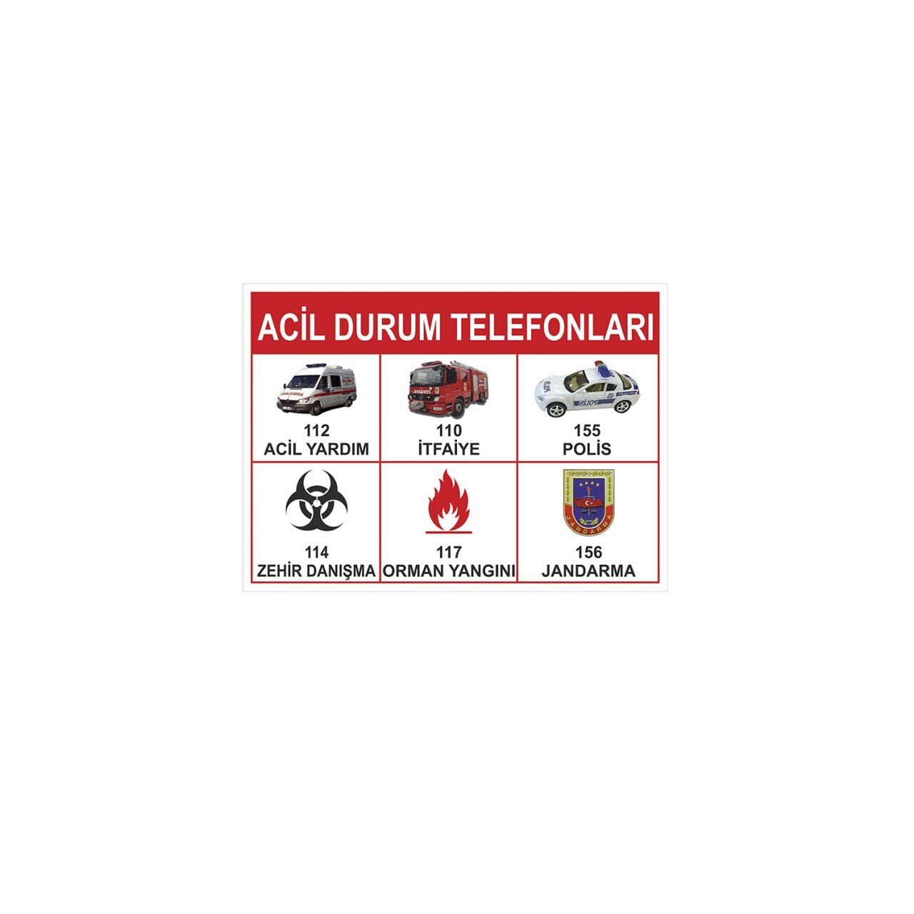 Acil Durum Telefonları Resimli