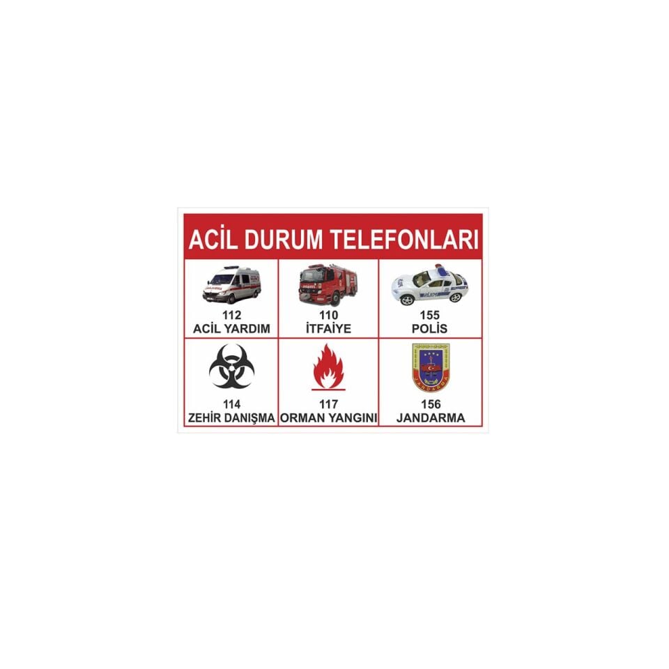 Acil Durum Telefonları Resimli