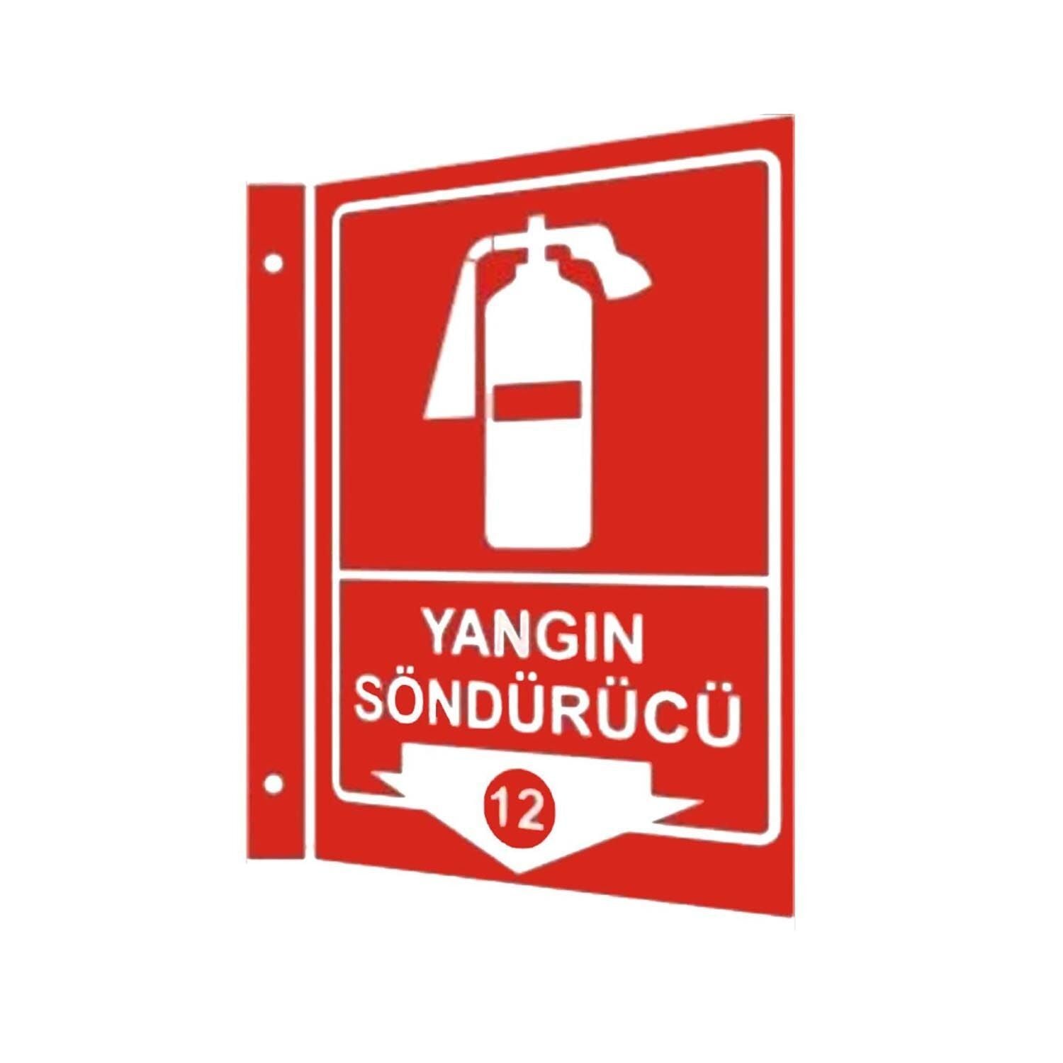 Yangın Söndürücü Çift Yönlü Panoramik Levha (35x56cm)