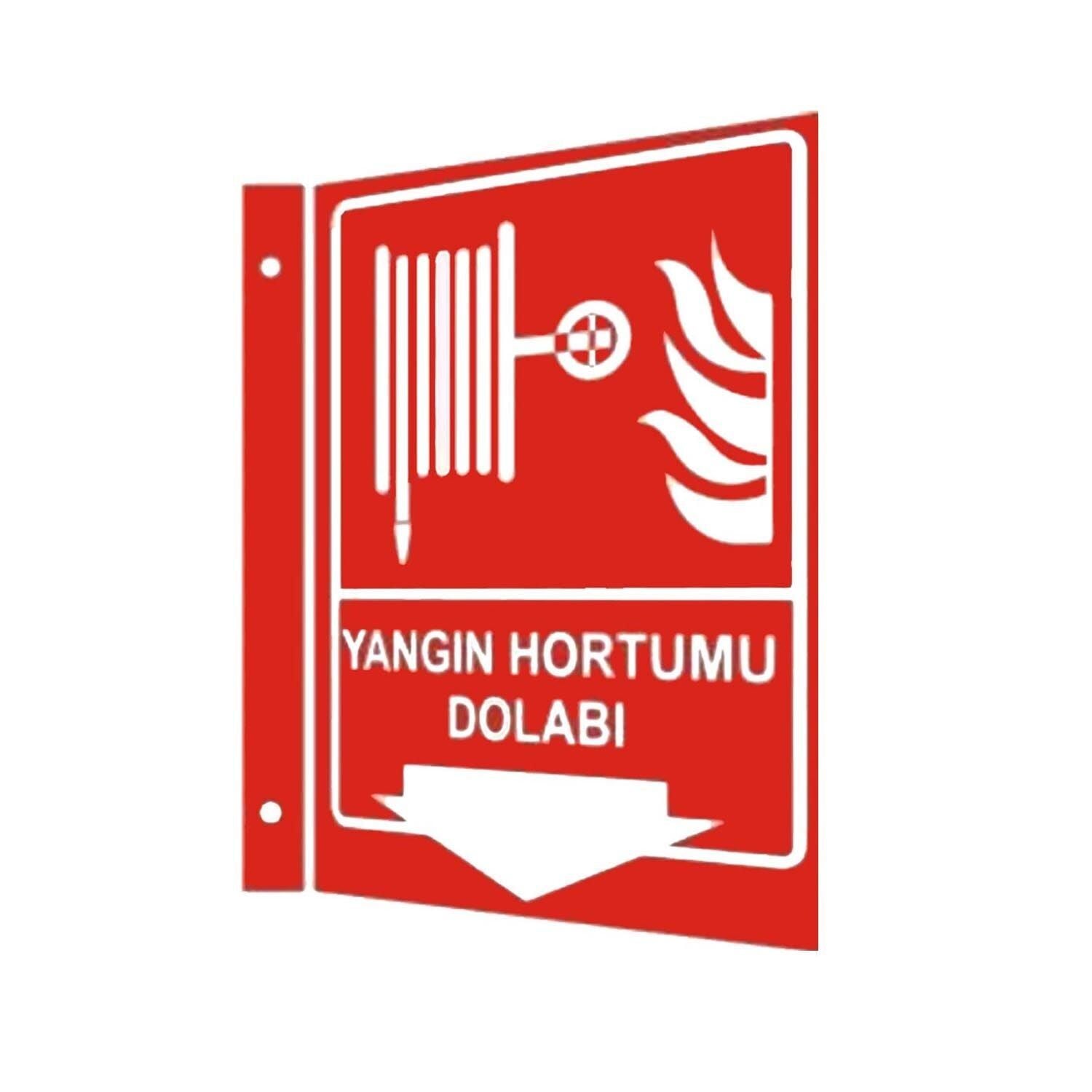 Yangın Hortumu Dolabı 2 Yönlü Panoramik Levha (35x56cm)