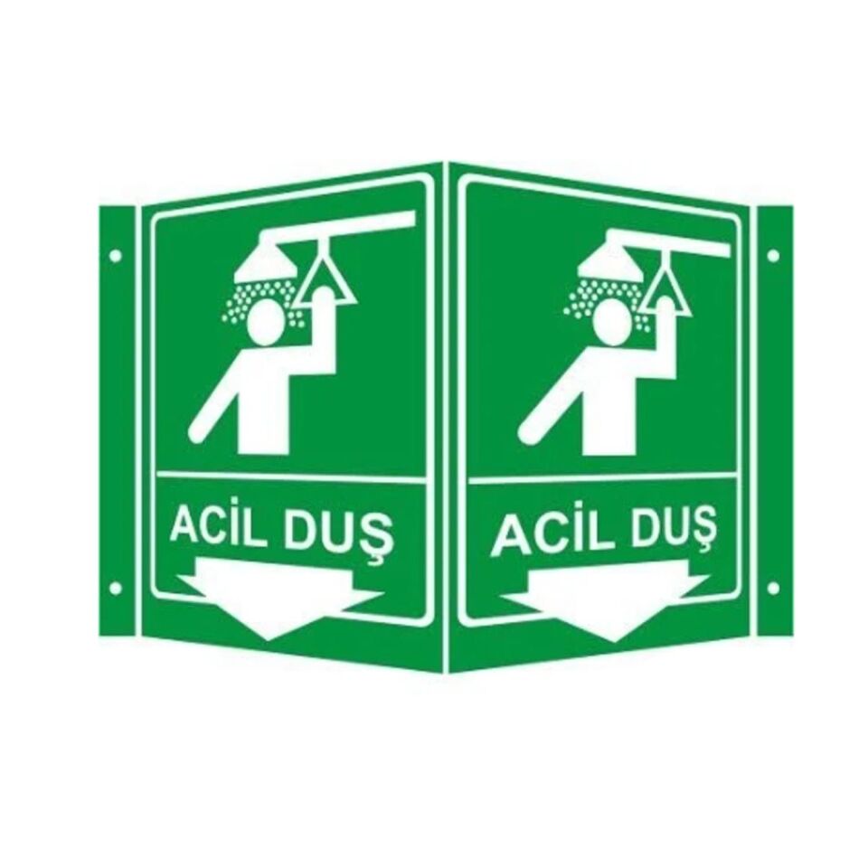 Acil Duş Panoramik Levha (35x56cm)