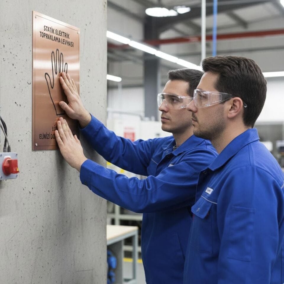 Buriş Bakır Levha Antistatik ESD Elektrik Topraklama Levhası | Topraklama Bakır Levha