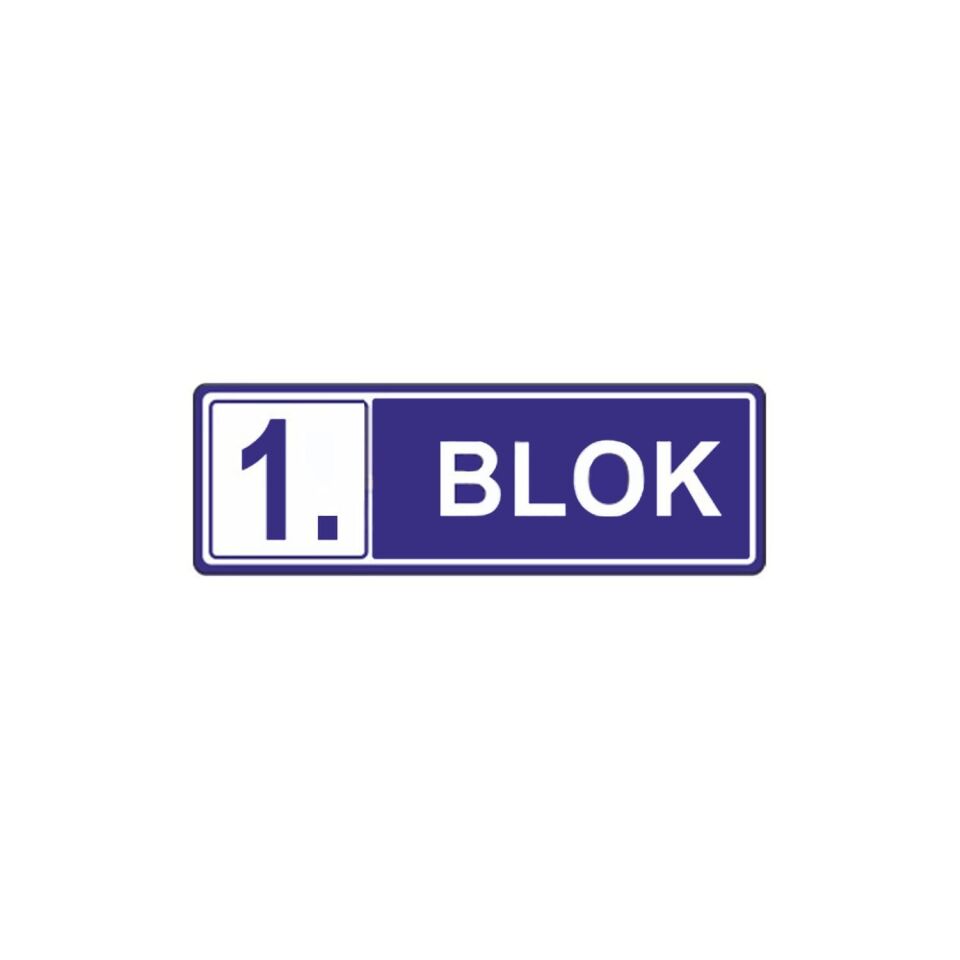 1. Blok Levhası | Apartman Blok Levhası