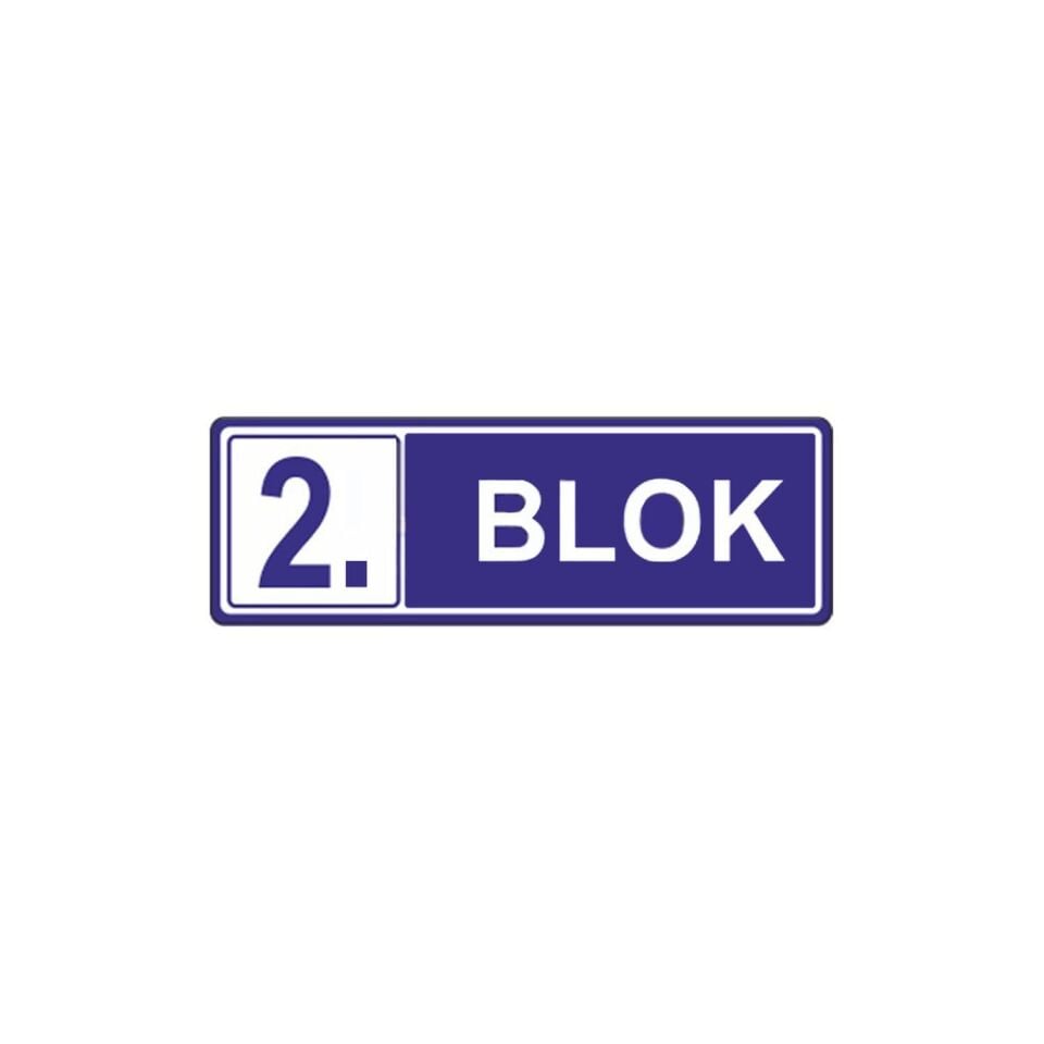 2. Blok Levhası | Apartman Blok Levhası