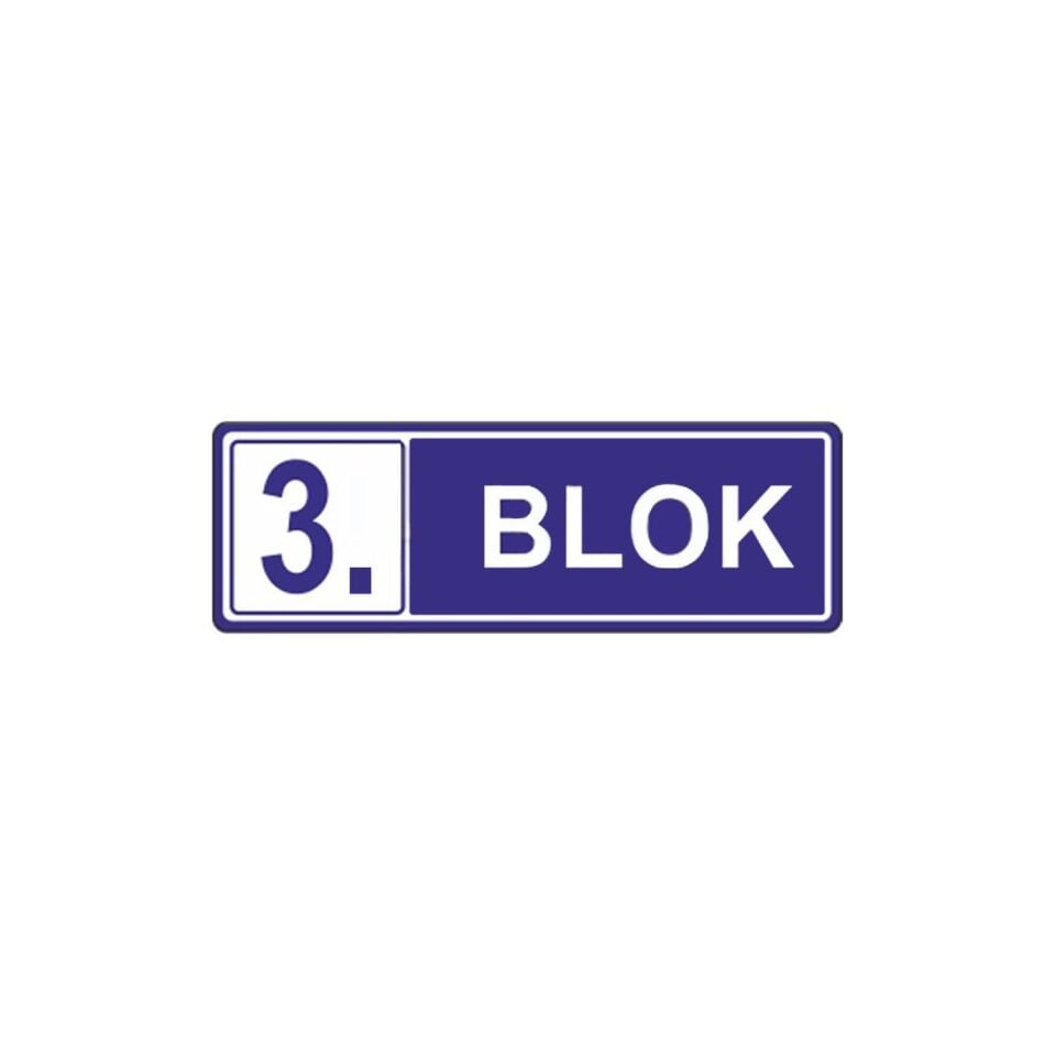 3. Blok Levhası | Apartman Blok Levhası
