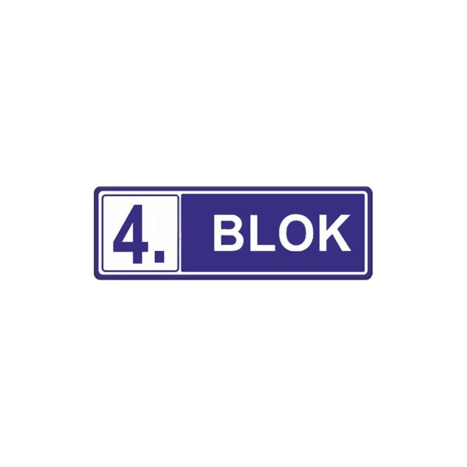 4. Blok Levhası | Apartman Blok Levhası