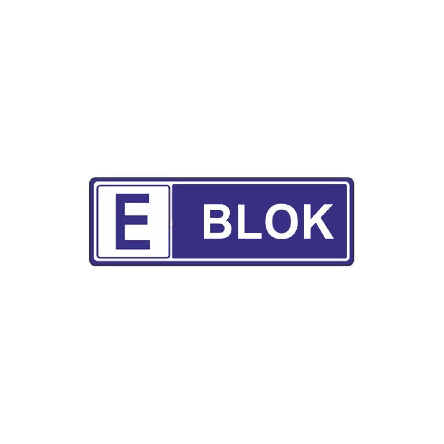 E Blok Levhası | Apartman Blok Levhası