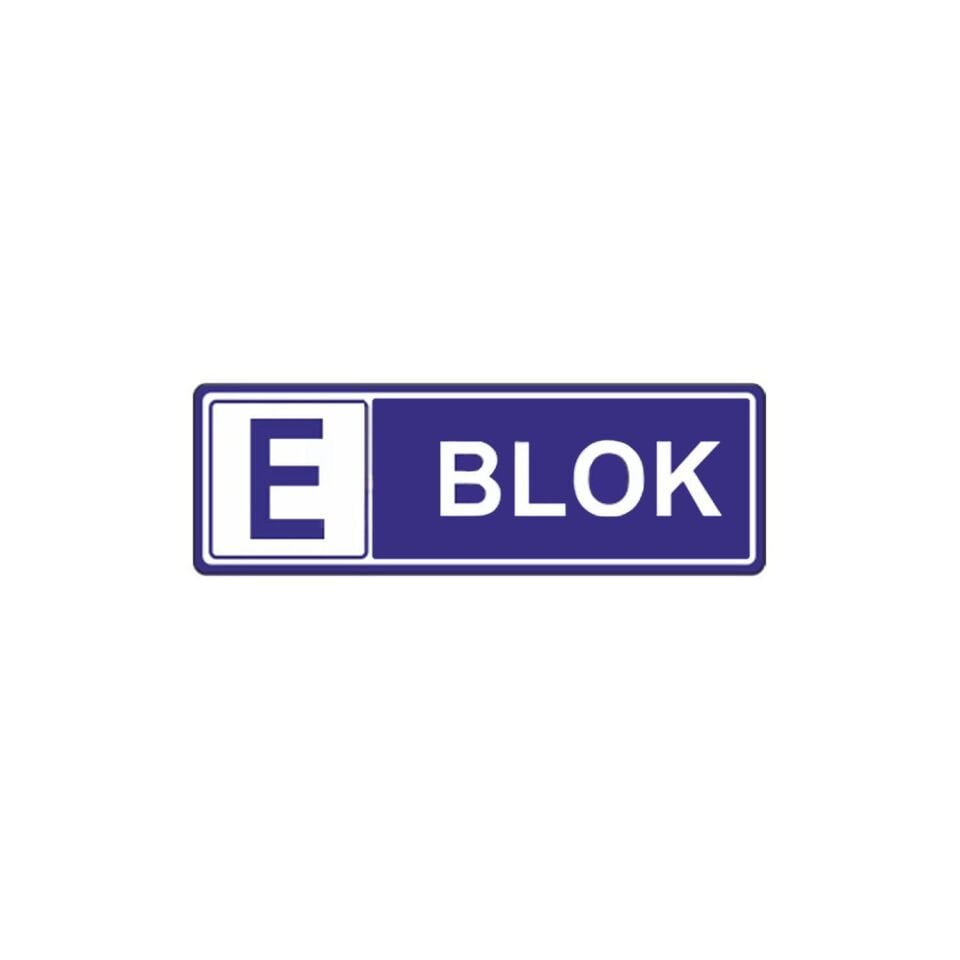 E Blok Levhası | Apartman Blok Levhası