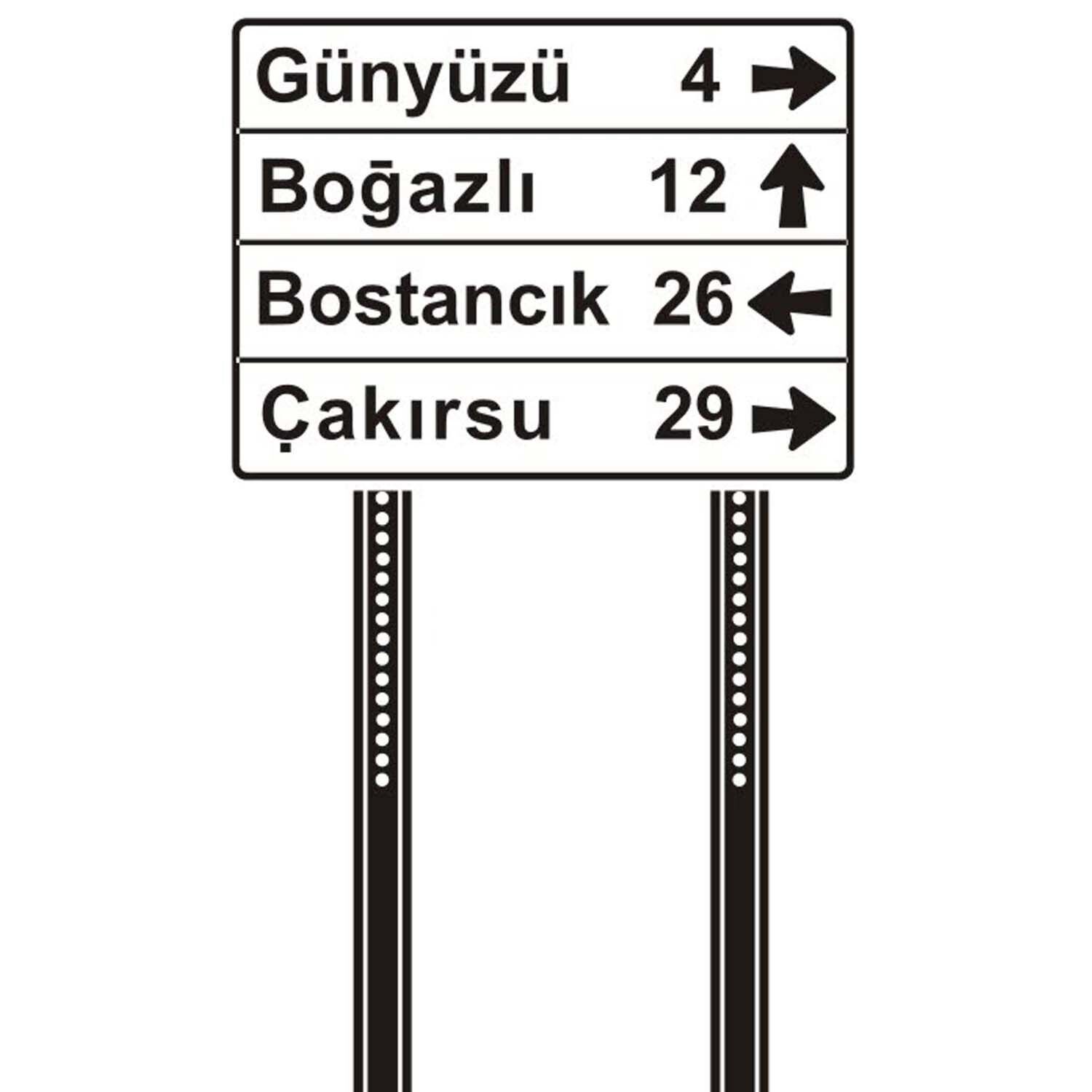 Köy Yön Levhaları (Stok Sorunuz)