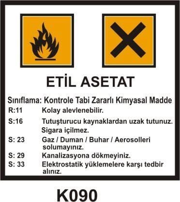 Tehlikeli Madde Ambalaj Saklama Kapları Etiketleri