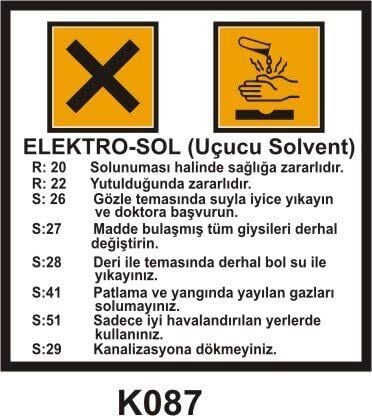 Tehlikeli Madde Ambalaj Saklama Kapları Etiketleri