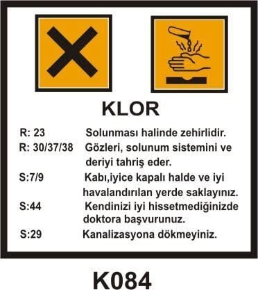 Tehlikeli Madde Ambalaj Saklama Kapları Etiketleri