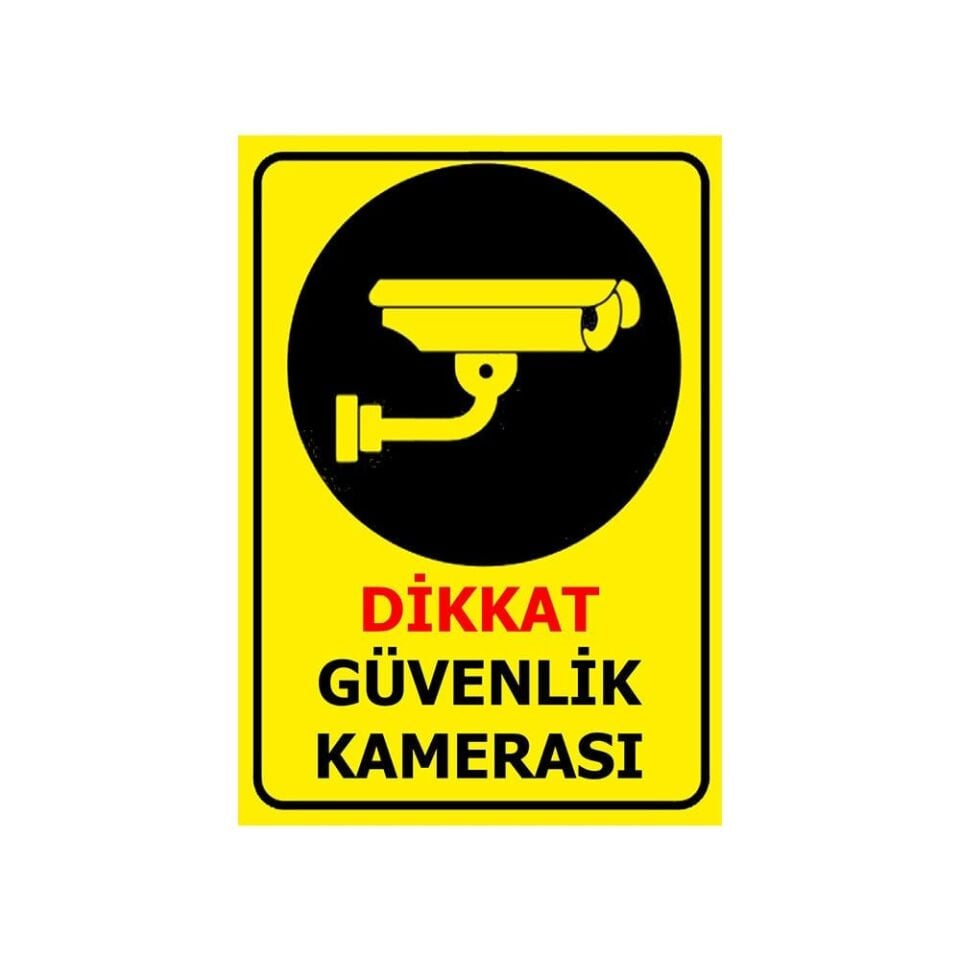 Dikkat Güvenlik Kamerası Levhası