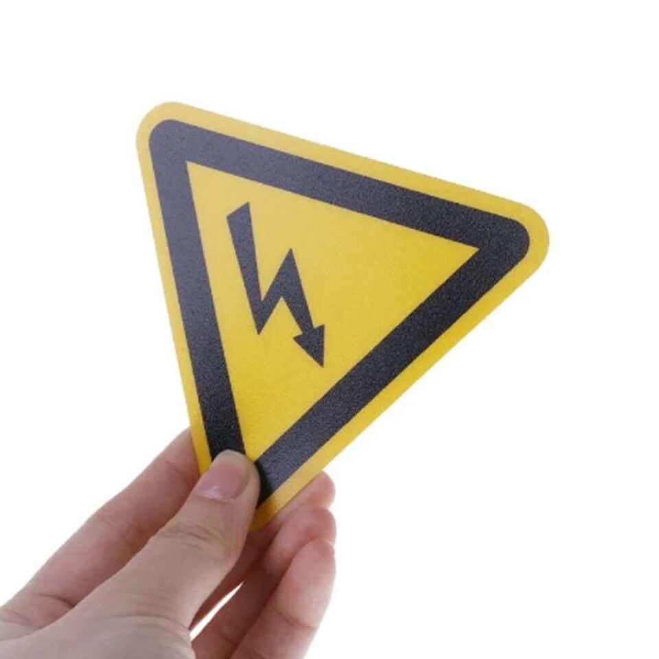 Dikkat Elektrik Etiketi Elektrik Uyarı Sticker 10'lu Paket