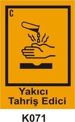 Tehlikeli Madde Ambalaj Saklama Kapları Etiketleri