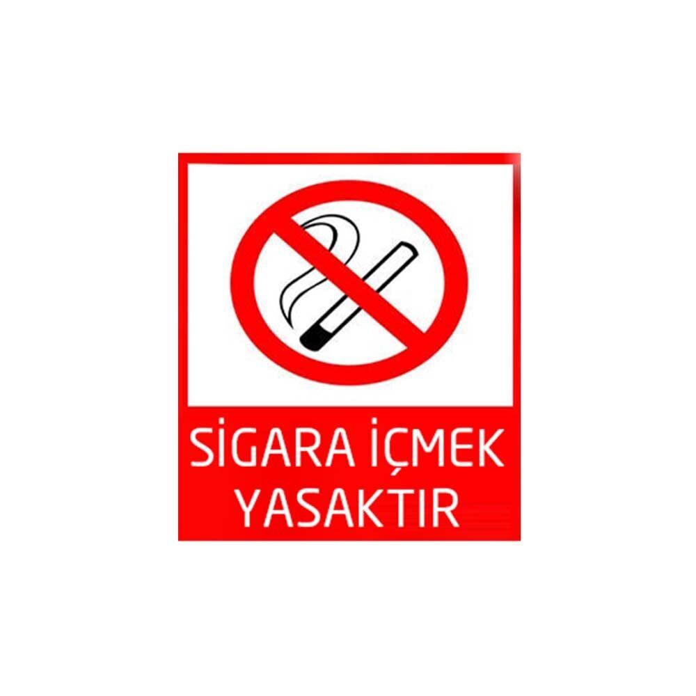 Sigara İçmek Yasaktır 10x10 cm ( Sticker Etiket ) 20'li Paket