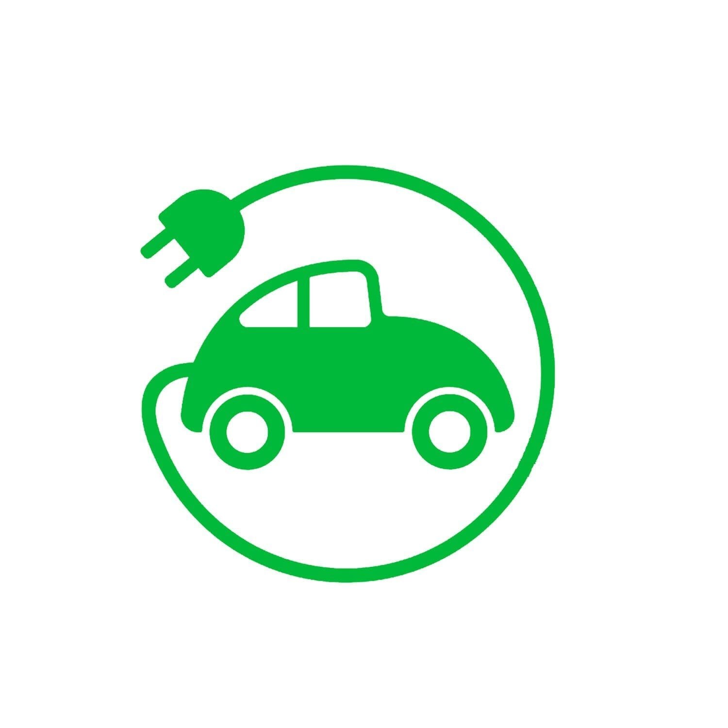 Dikkat Elektrik Araç Sticker Etiket 10x10 cm (10'lu Paket)