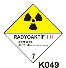 Tehlikeli Madde Taşıma Etiketleri