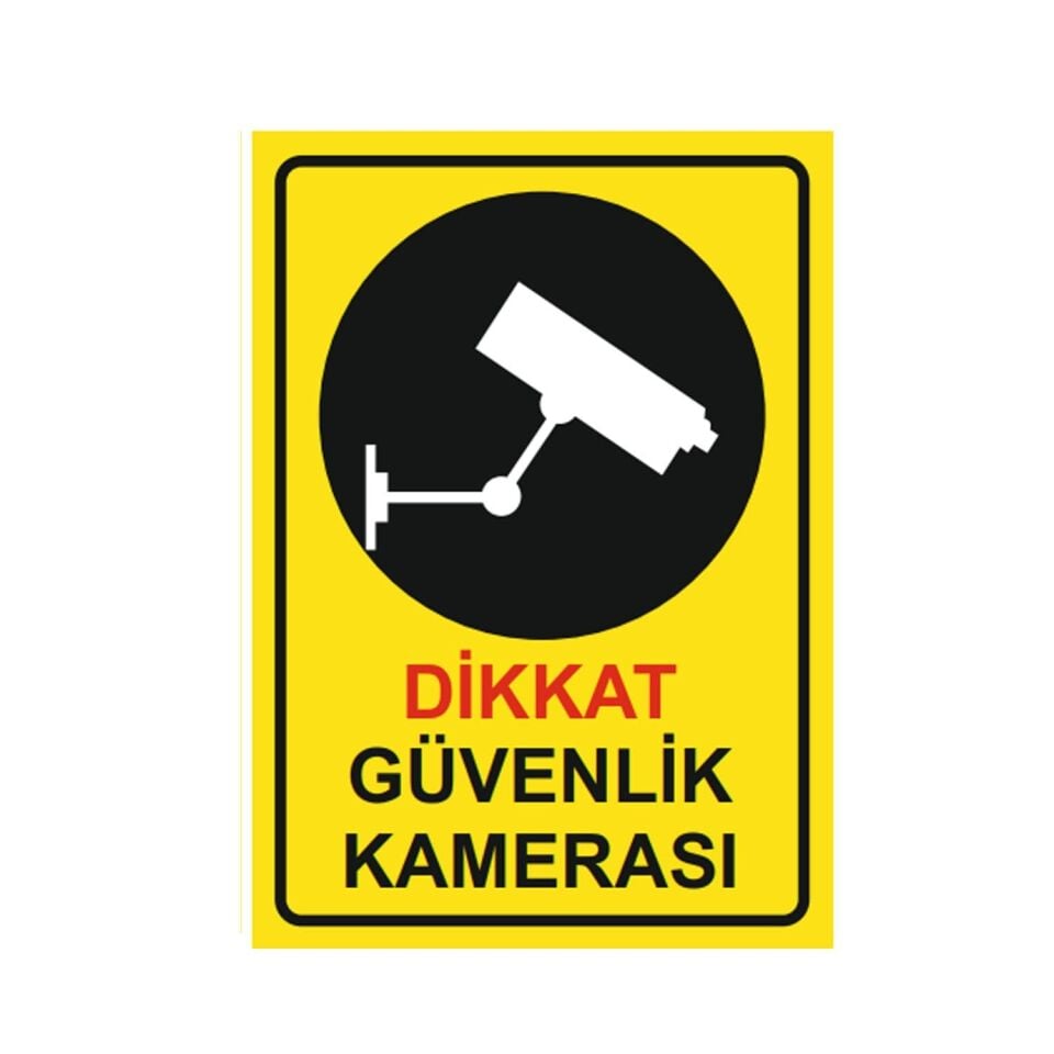 Dikkat Güvenlik Kamerası Levhası