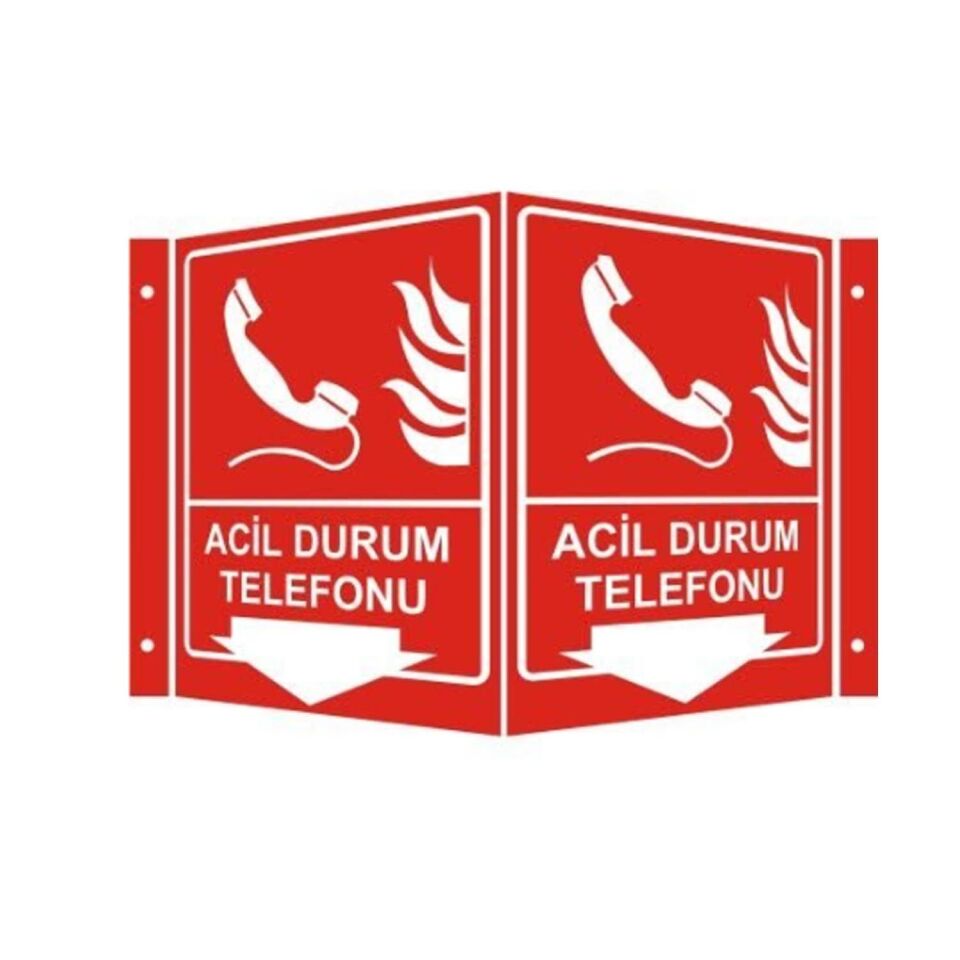 Acil Durum Telefonu Panoramik Levha (35x56cm)
