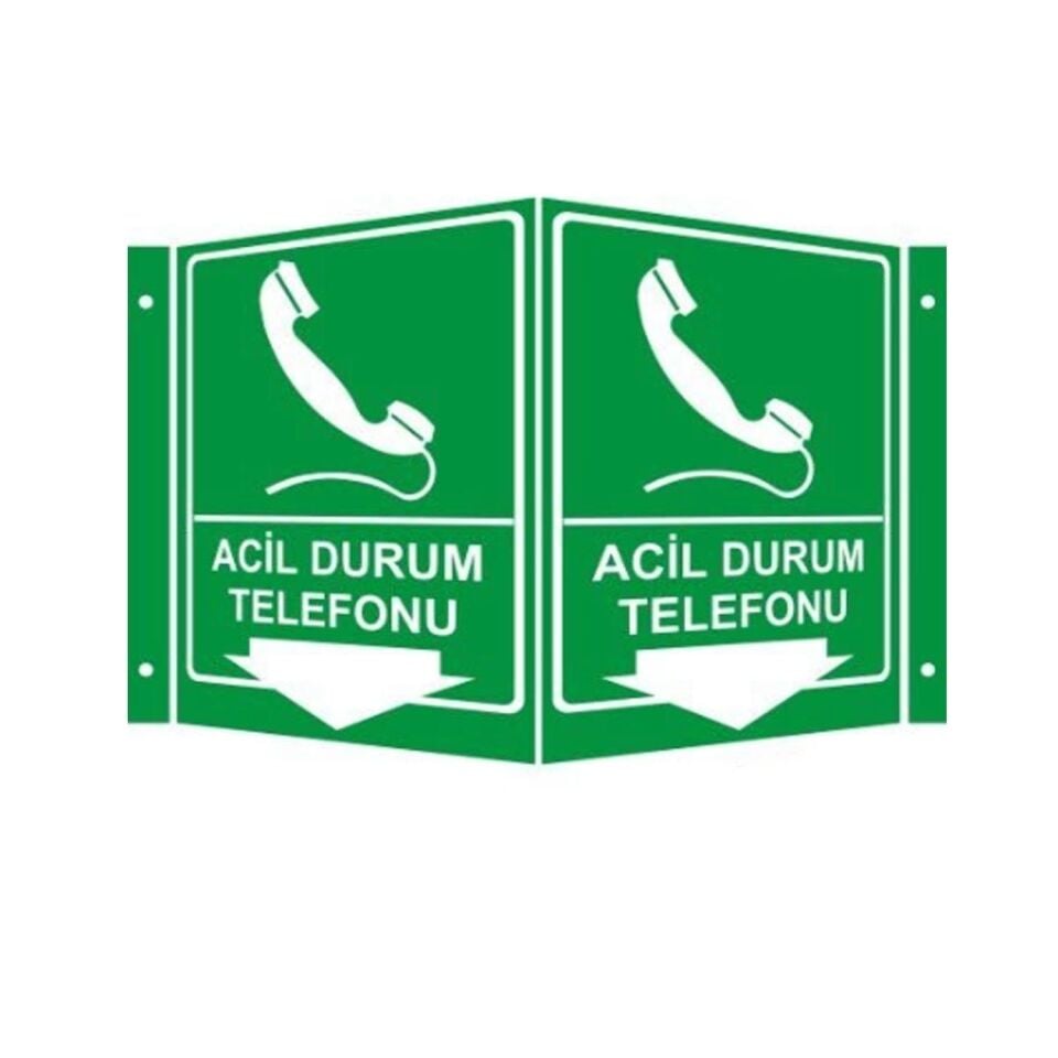 Acil Durum Telefonu Panoramik Levha (35x56cm)