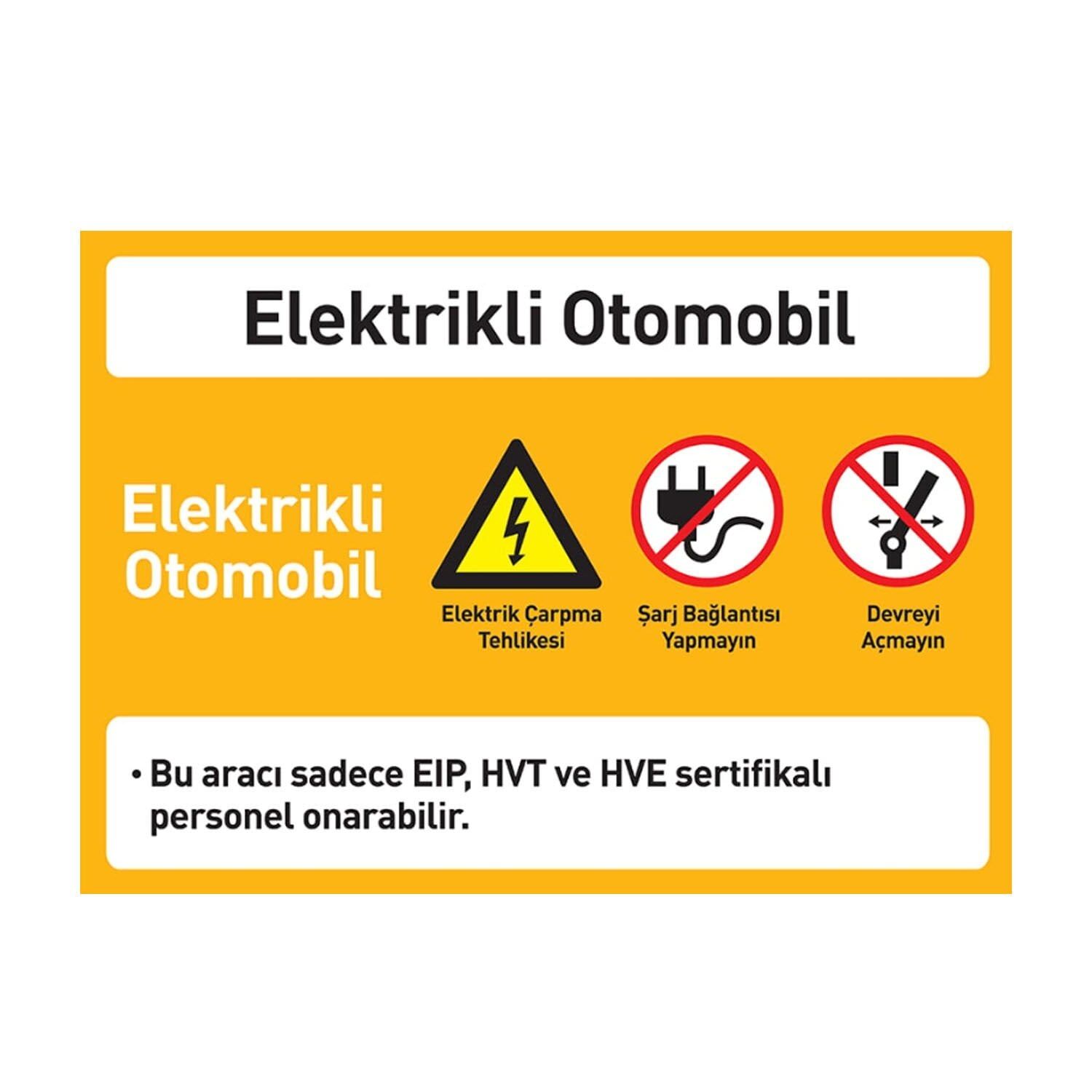 Elektrikli Otomobil Levhası | Elektrikli Araç Park Yeri ve Şarj İstasyonu Levhası