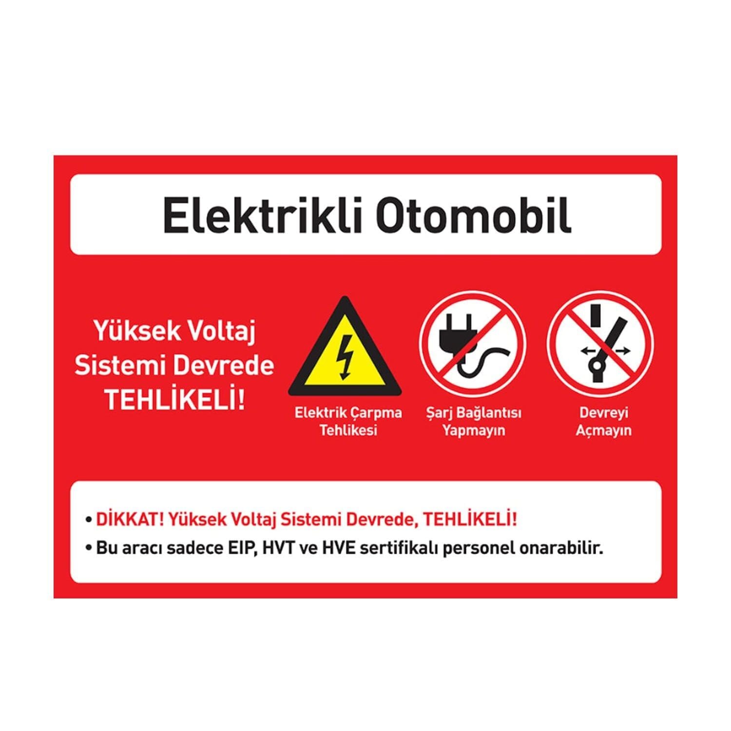 Elektrikli Otomobil Levhası