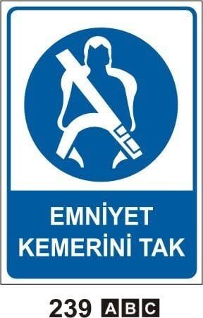 Emniyet Kemerini Tak Levhası