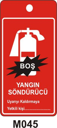 Yangın Söndürücü (Asılabilir Etiket)