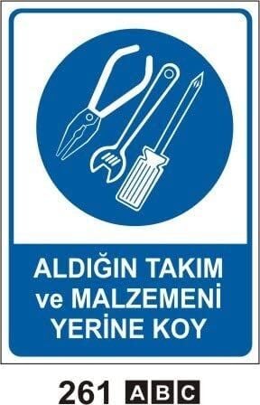 Aldığın Takım ve Malzemeni Yerine Koy
