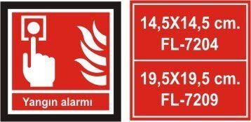 Yangın Alarmı Fotolümen Tabela