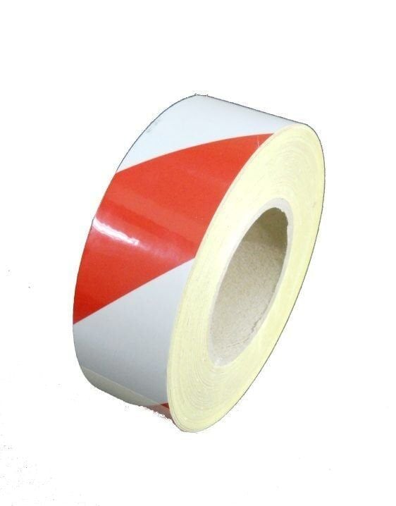 Reflektörlü Bant - Kırmızı Beyaz Renk 50x50