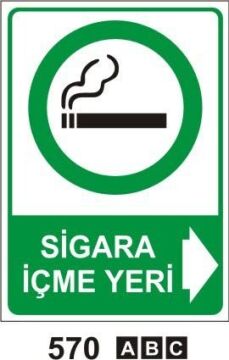Sigara İçme Yeri Levhası