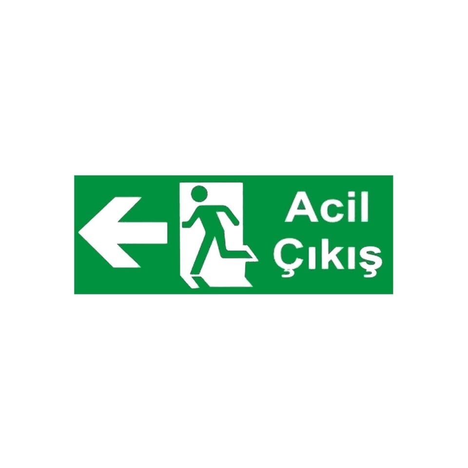Acil Çıkış Sol Ok (Fotolümenli Levha)