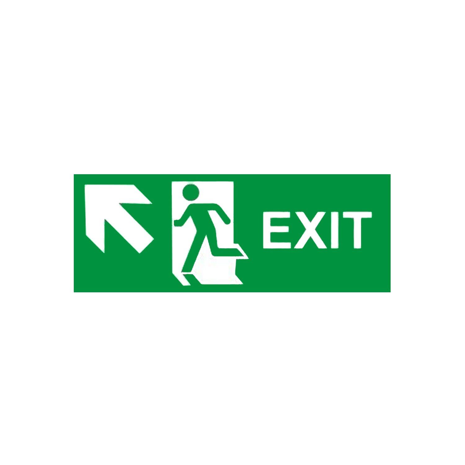 Exit Sol Yukarı Ok (Fotolümenli Levha)