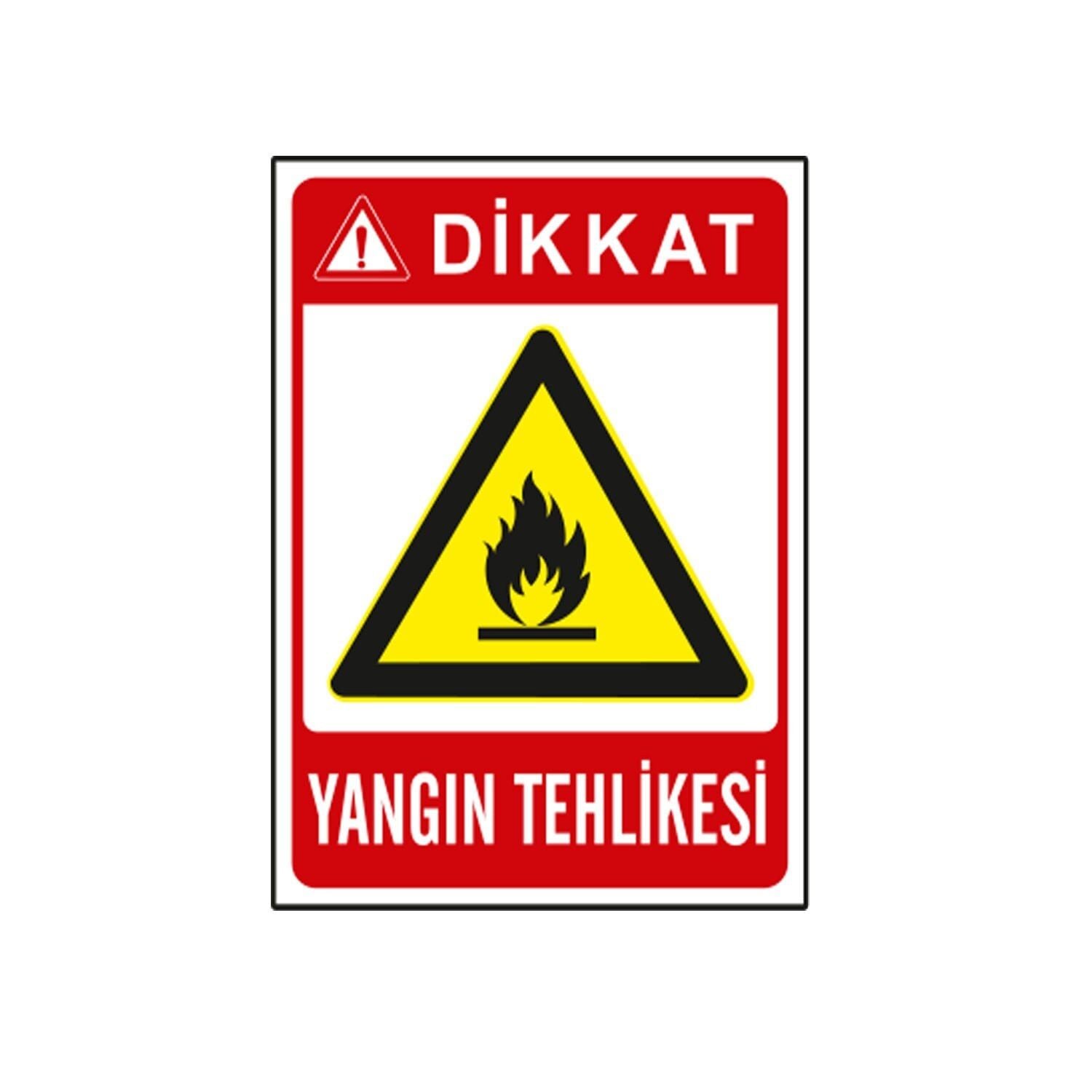 Yangın Tehlikesi Levhası