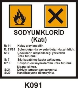 Tehlikeli Madde Ambalaj Saklama Kapları Etiketleri