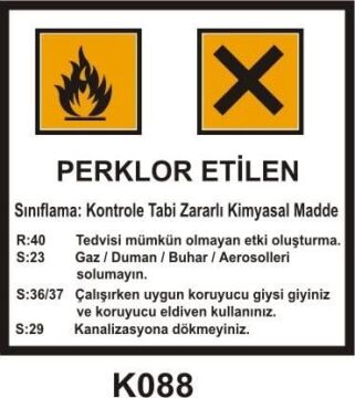 Tehlikeli Madde Ambalaj Saklama Kapları Etiketleri