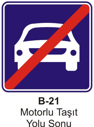 Motorlu Taşıt Yolu Sonu