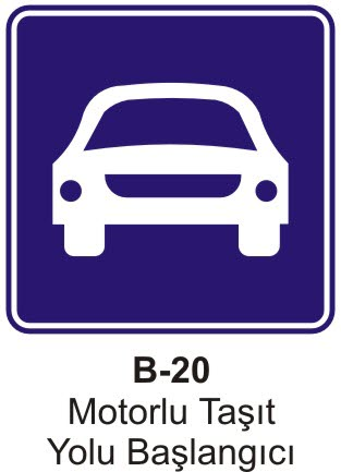 Motorlu Taşıt Yolu Başlangıcı